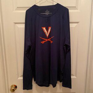 Virginia UVA Cavaliers Baseball Team Issued EvoShield Blue L/S T-Shirt XL